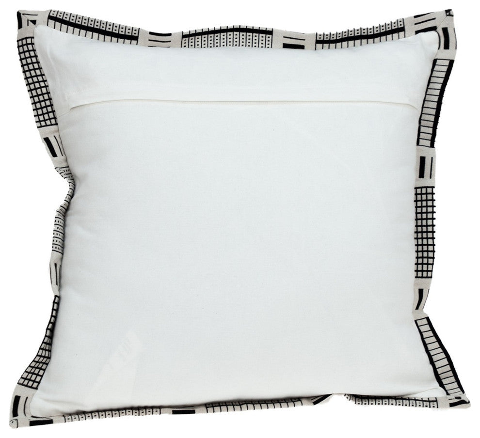 Black and White Abstract Stripes Throw Pillow