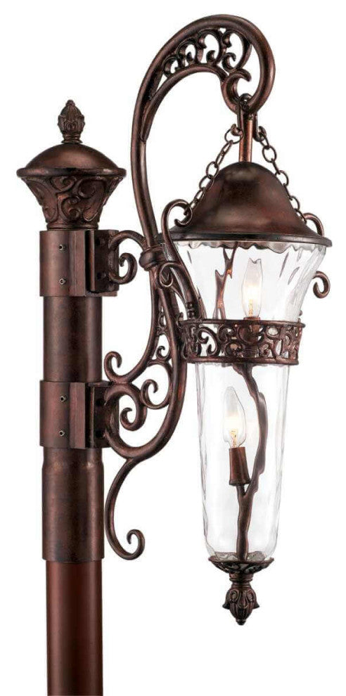 Anastasia 2 Light 37" Tall Outdoor Post Mount, Burnished Bronze
