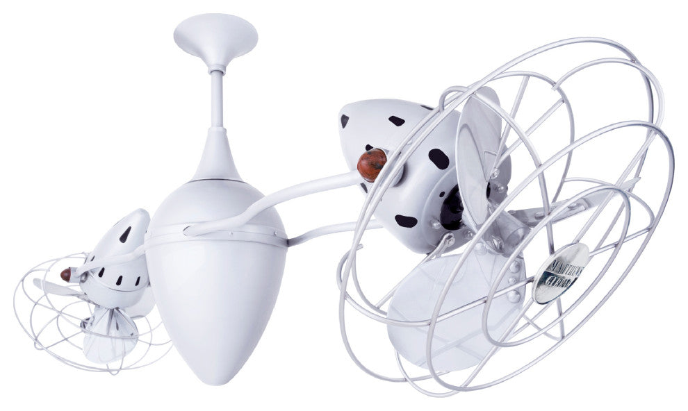 Ar Ruthiane Rotational Ceiling Fan, Gloss White