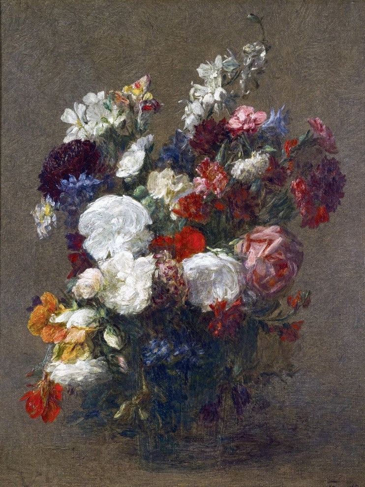 Tile Mural, Beautiful Flowers By Henri Fantin-Latour Ceramic, Glossy
