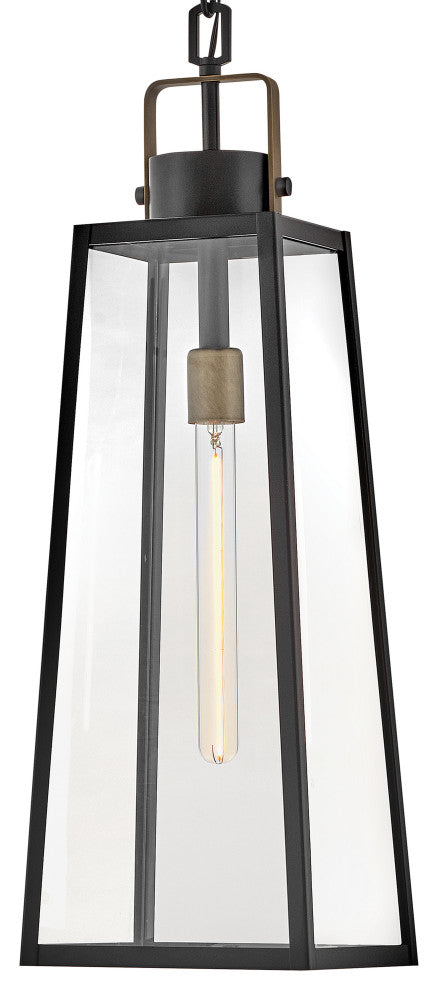 Lark Hugh Large Hanging Lantern, Black