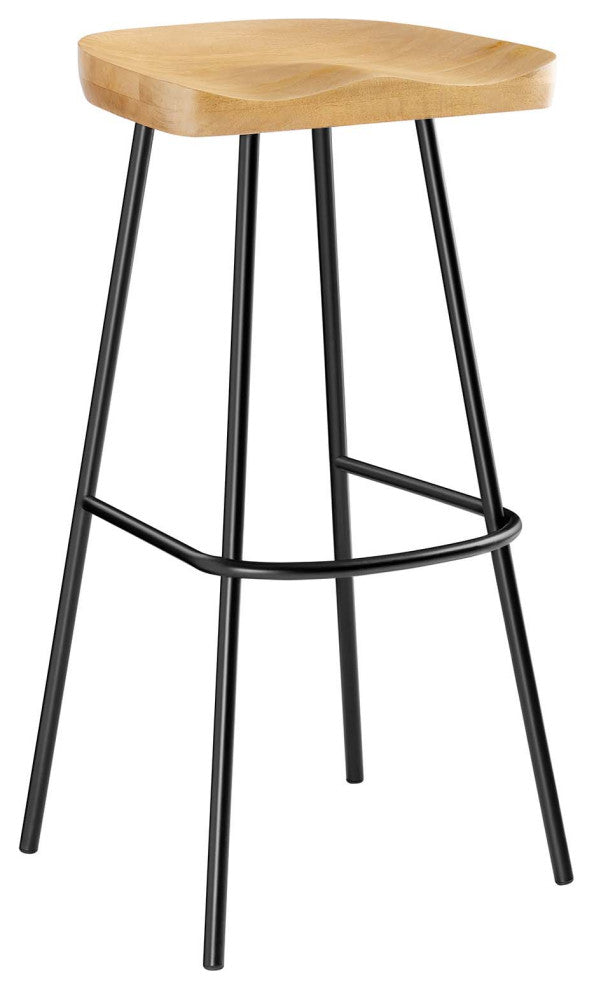 Concord Backless Wood Bar Stools - Set of 2