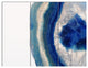 Macro of Blue Agate Stone, Abstract Canvas Wall Art Print, 36x28, 3 Panels