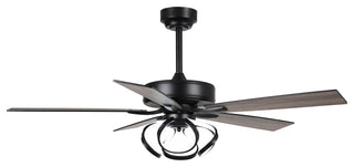 52 in. Black LED Ceiling Fan with Remote Control
