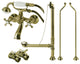 CCK265XD-P Wall Mount Clawfoot Faucet Package, Antique Brass