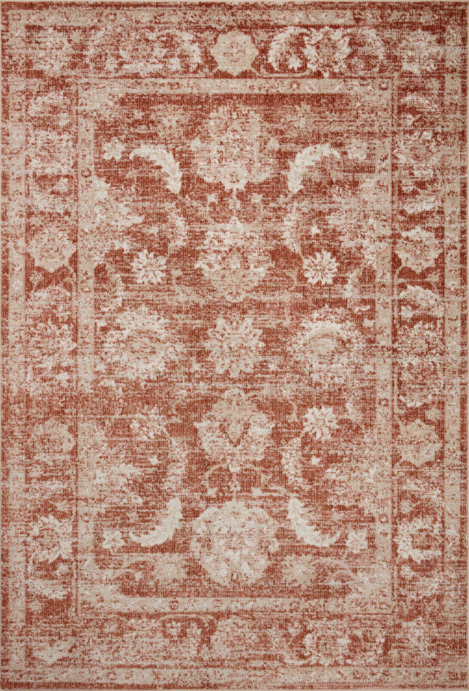 Loloi II Odette Rust / Ivory 6'-7" x 9'-6" Area Rug