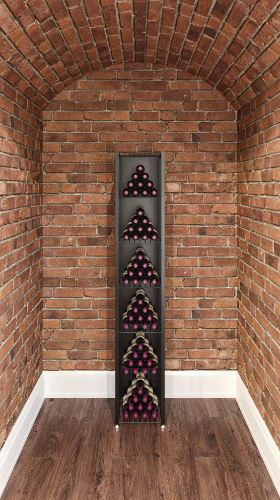 Case and Crate 6 | Metal Bottle Storage | Freestanding Wine Rack, 96 Bottles, Bin