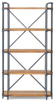 Mercia Industrial 5 Shelf Firwood Bookcase