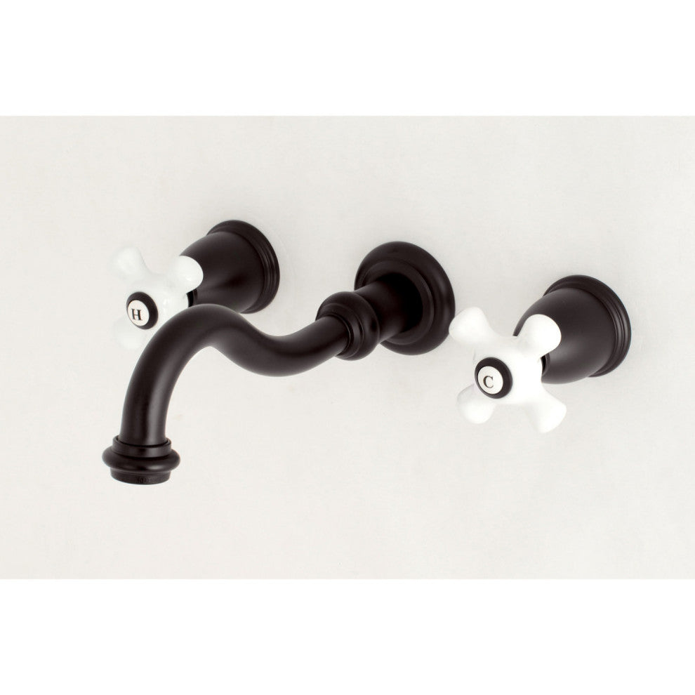 Kingston Brass KS3125PX 2-Handle Wall Mount Bathroom Faucet, Oil Rubbed Bronze