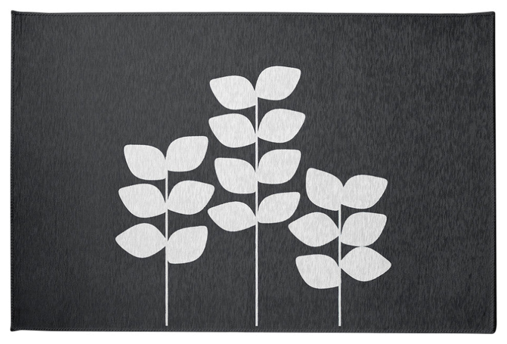 Simple Stems Spring Chenille Rug, Gray, 2'x3'