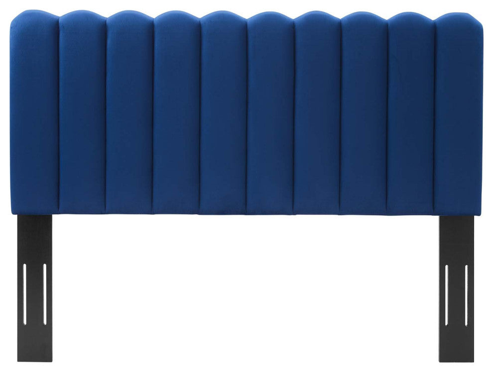 Headboard, Twin Size, Velvet, Blue Navy, Modern Contemporary, Bedroom Master