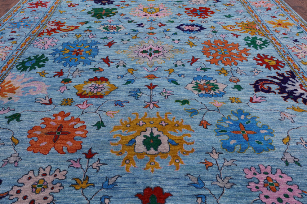 Turkish Oushak Hand-Knotted Wool Rug 12' 3" X 14' 11" - Q13351