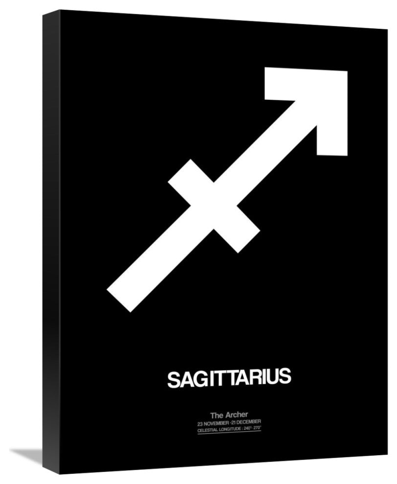"Sagittarius Zodiac Sign White" Fine Art Print