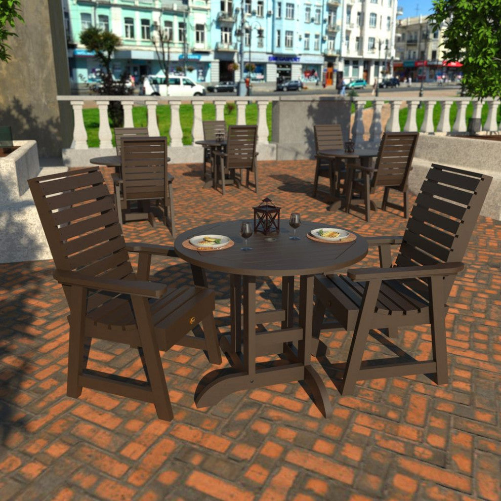 Glennville 3-Piece Round Dining Set, Weathered Acorn