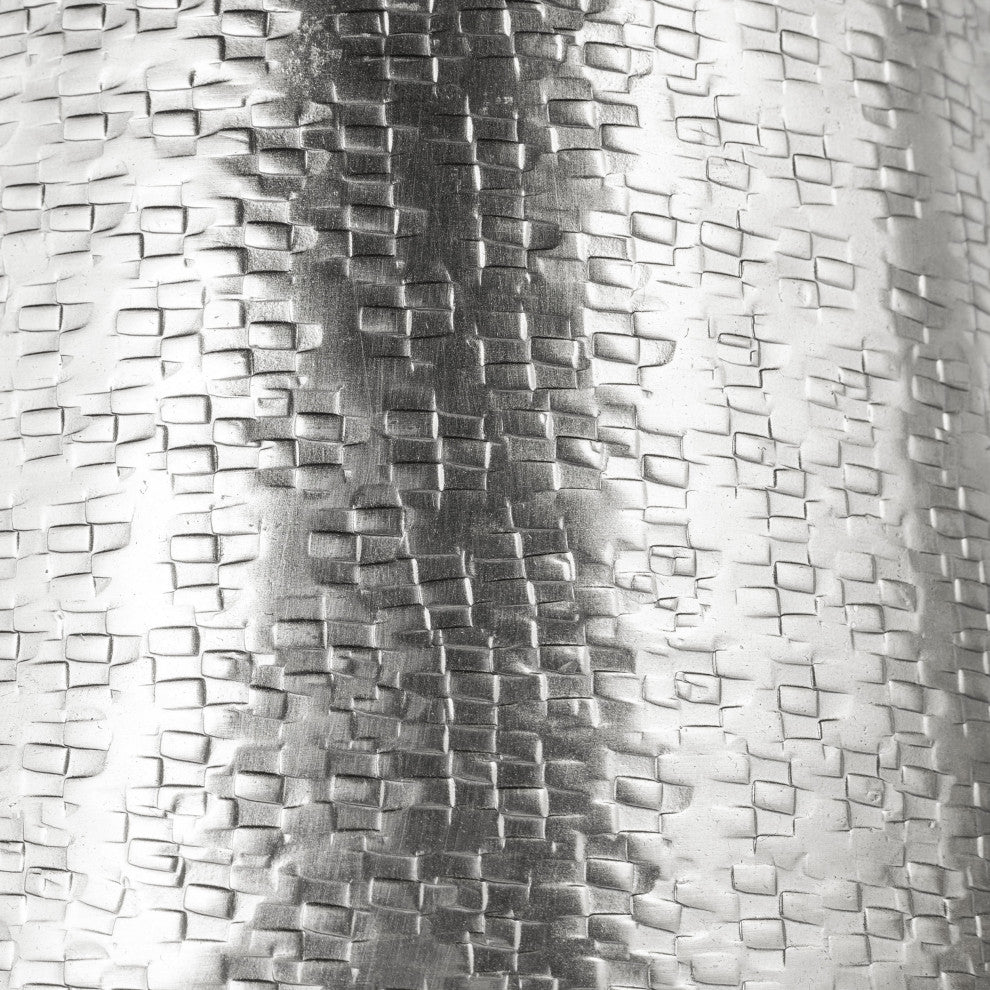 Galen Metal Table Vase, Small Silver