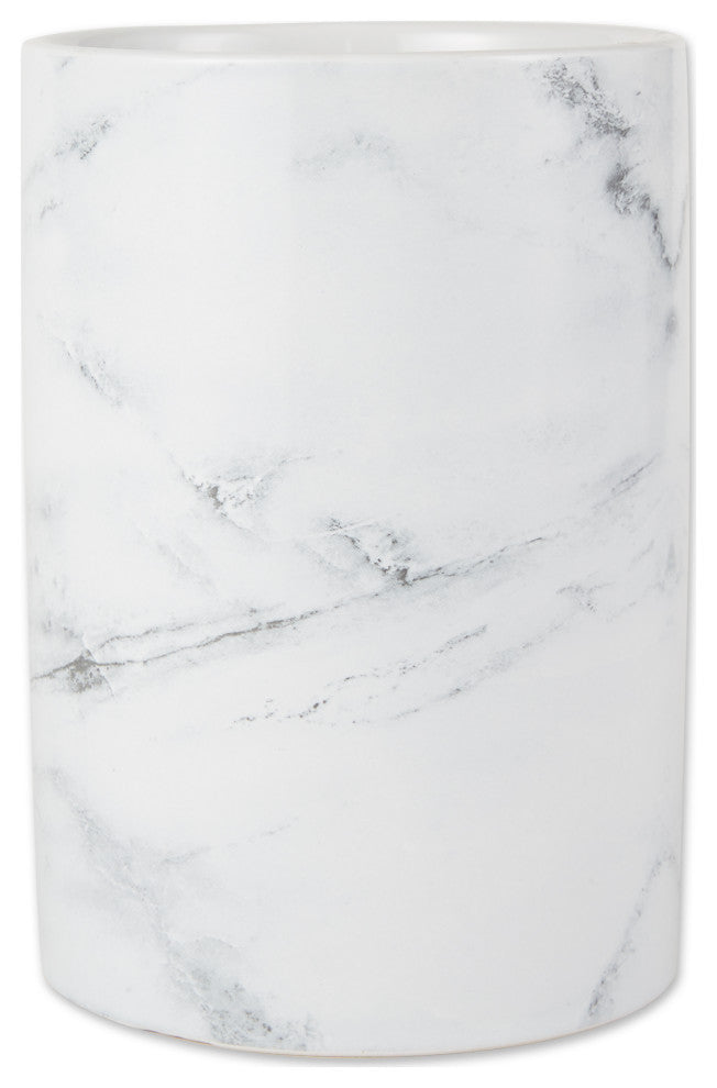 DII White Marble Ceramic Utensil Holder