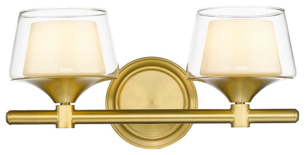Innovations 311-2W-SG-CLW-LED 2-Light Bath Vanity Light, Satin Gold