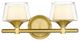 Innovations 311-2W-SG-CLW-LED 2-Light Bath Vanity Light, Satin Gold