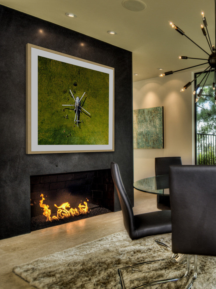 "Helicopter" Framed Painting Print by Karolis Janulis