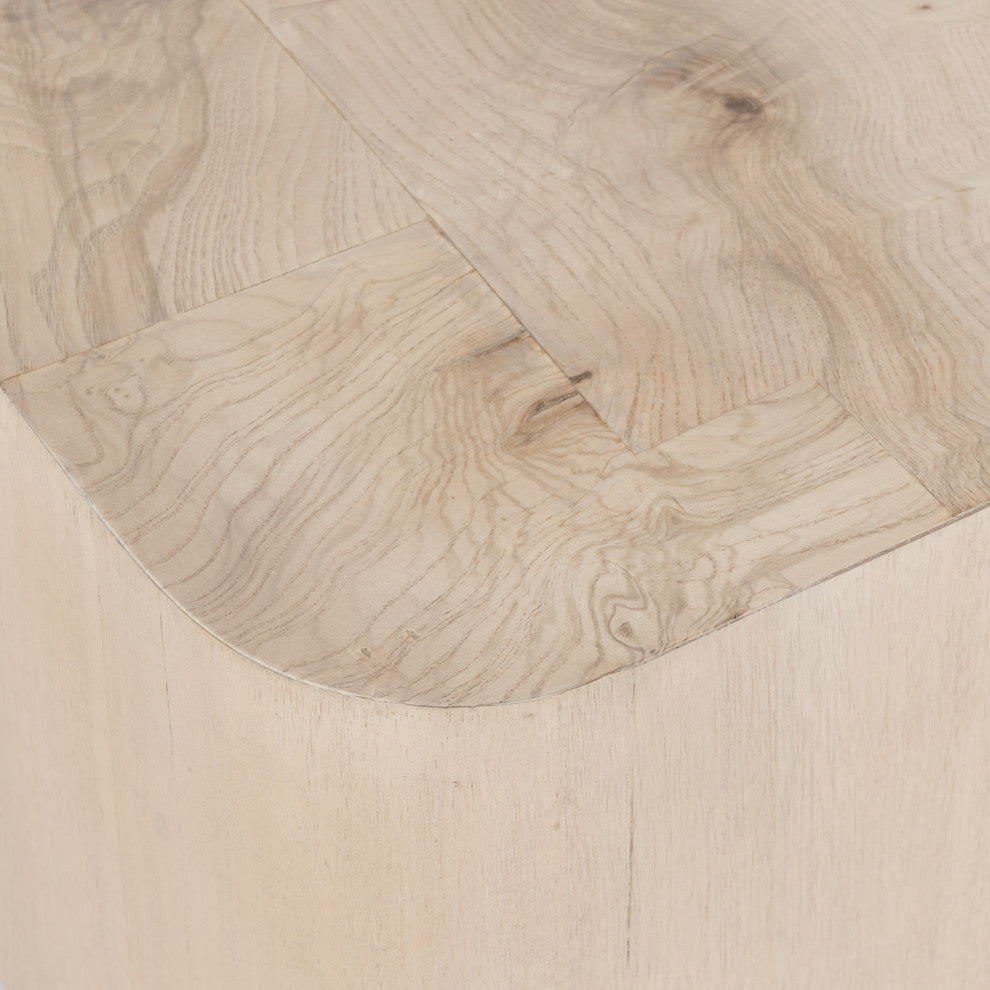 Blanco End Table, Bleached Burl