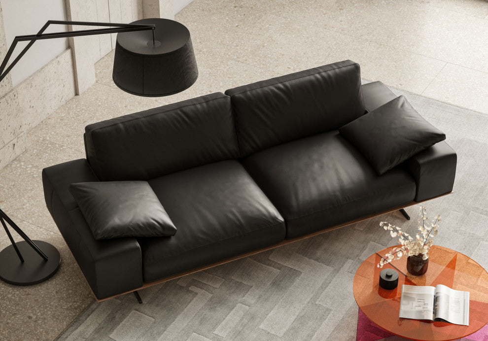 Carlisle Sofa, Jet Black Leather