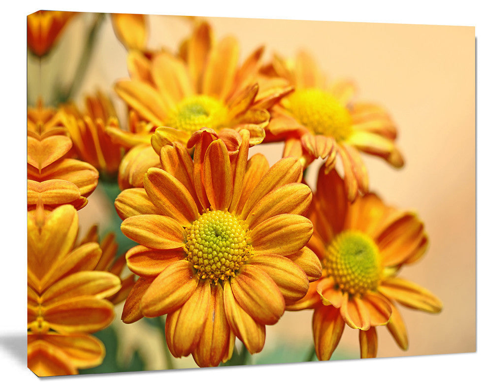 Yellow Flowers in the Garden, Floral Canvas Art Print, 40"x30"