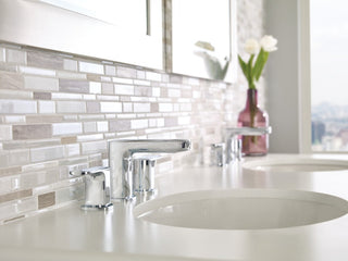 Moen Rizon 2-Handle Low Arc Bathroom Faucet, Chrome