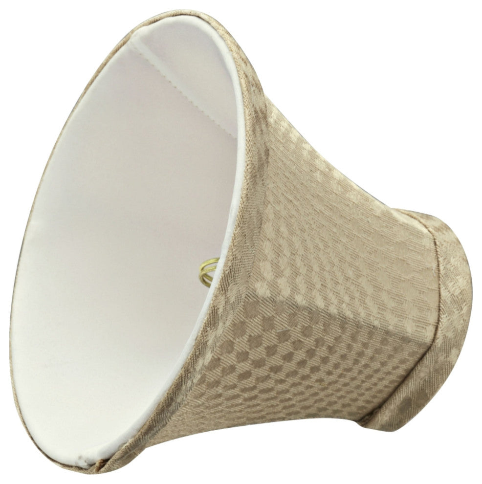 30060-5 Small Bell  Chandelier Clip On Lamp Shade Dark Beige 3"x6"x5"