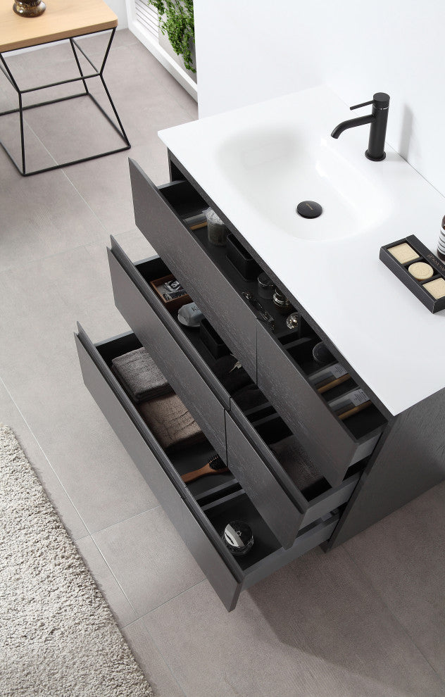 Rothenburg Freestanding Vanity, Charcoal, 42"