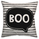 Boo Thought Bubble White 18"x18" Throw Pillow