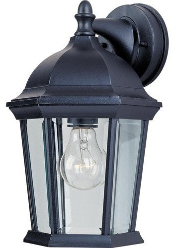 Maxim 1024 Builder Cast 12" 1 Light Wall Sconce - Black / Clear Glass