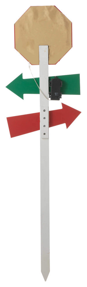 41.75"H Lighted Wooden "Santa Stop Here" Yard Stake