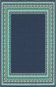 Oriental Weavers Meridian 9650B Navy/Green Area Rug 6' 7 X 9' 6