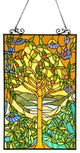 Eden Tiffany-Glass "Tree Of Life" Window Panel