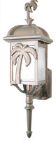 Americana Palm Tree Wall Bracket, Aged Silver