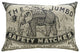 Jumbo Elephant Linen Pillow, 18"x12"