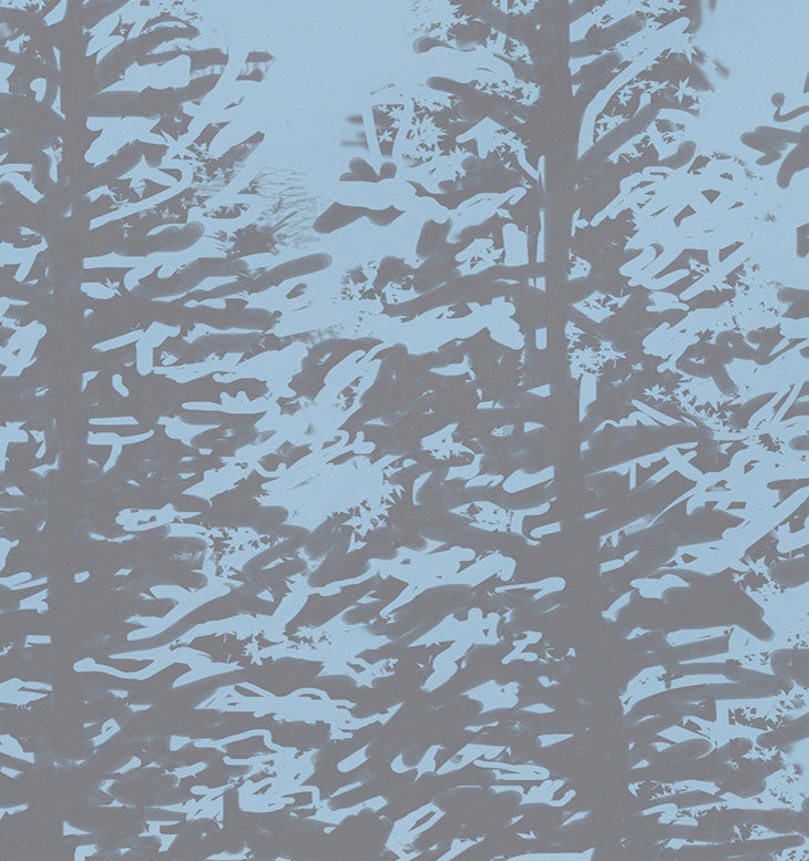 Hidden Forrest, Floral Print Placemat, Gray (Set of 4), 18 x 14"