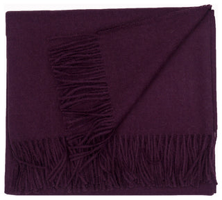 Baby Alpaca Throw Blankets, Purple Plum