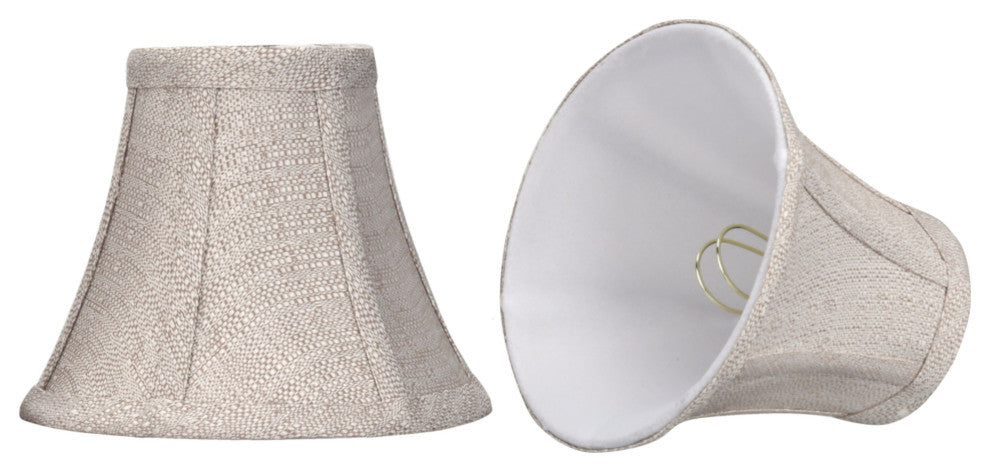 30059-2 Small Bell  Chandelier Clip On Lamp Shade Beige 3"x6"x5"