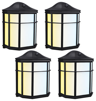 4-Pack 3CCT Outdoor Wall Light, Dusk to Dawn