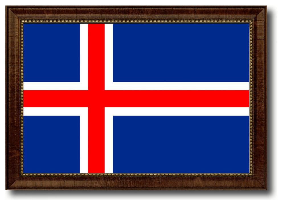 Iceland Country Flag Canvas Print, 15"x21"