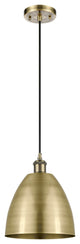 Ballston Dome Mini Pendant, Antique Brass, LED