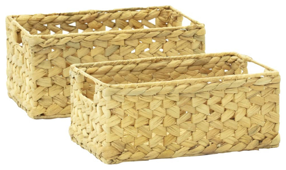 vidaXL Bathroom Set 4 Piece Storage Laundry Basket for Organizing Water Hyacinth