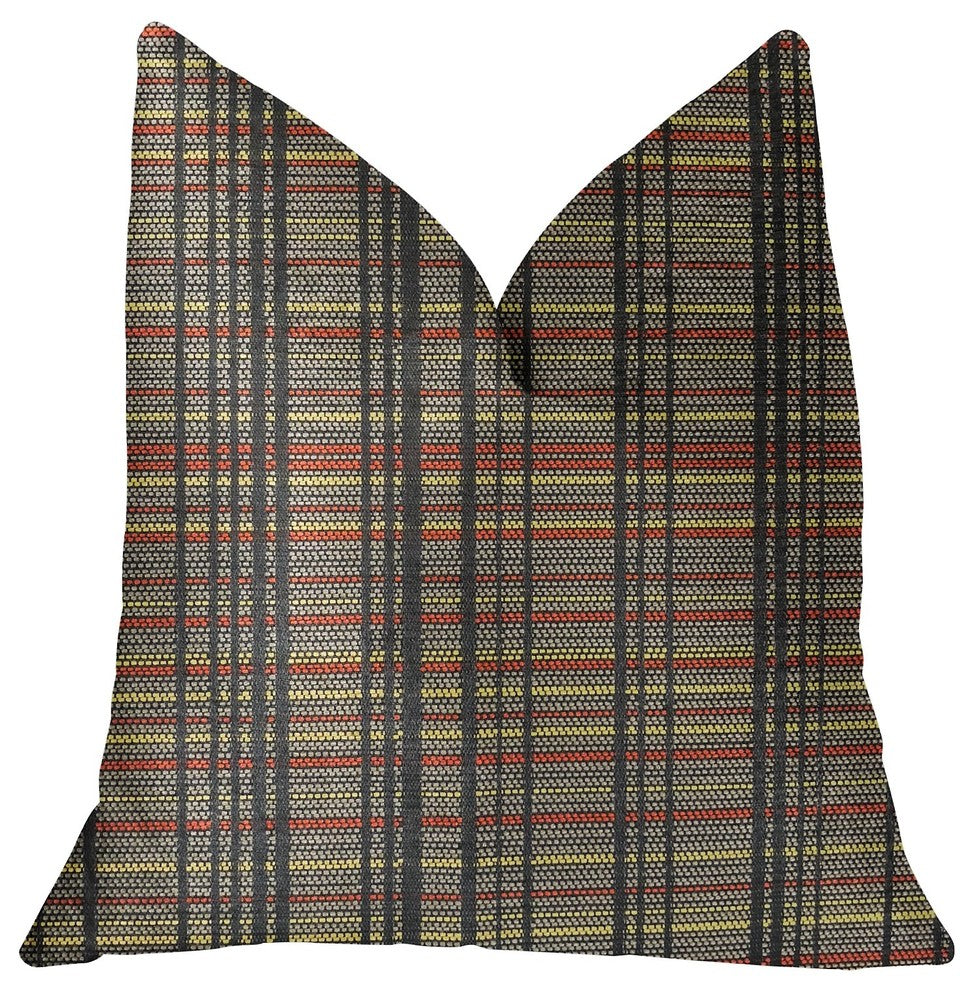 Grizzly Cay Gray Luxury Throw Pillow, 26"x26"