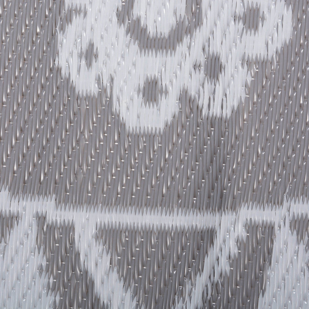 Gray Floral Outdoor Rug 5 Ft Round