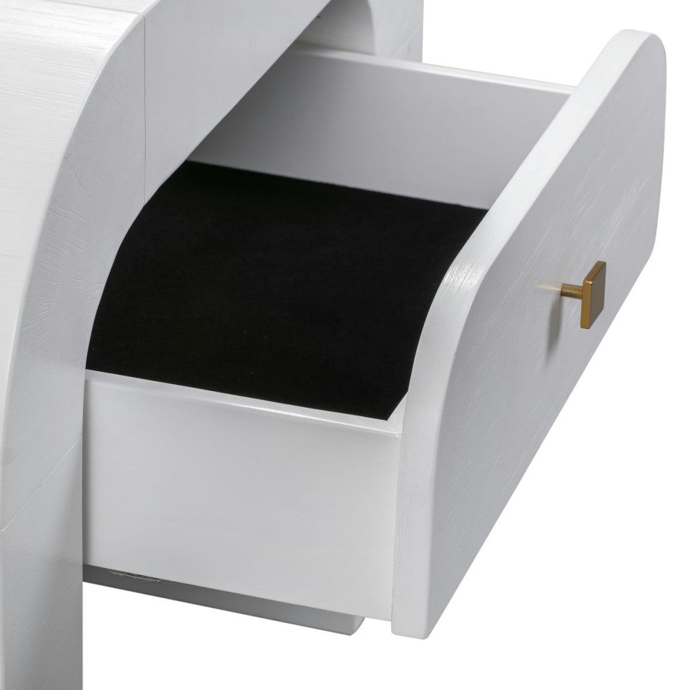 Hump White Nightstand - White