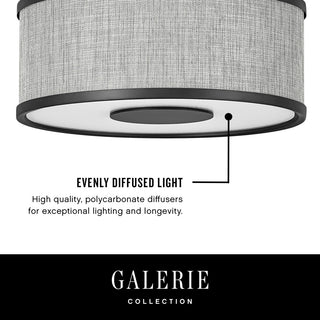 Hinkley Halo Large Flush Mount, Black