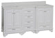Nantucket 72" Double Bath Vanity, White, Quartz