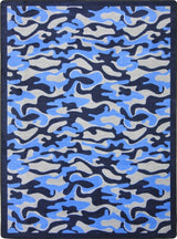 Kaleidoscope Rug, Funky Camo, 3'10"x5'4", Blue
