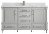 Aberdeen 60 Single Bathroom Vanity in Coventry Gray 2" Calacatta Nuvo
